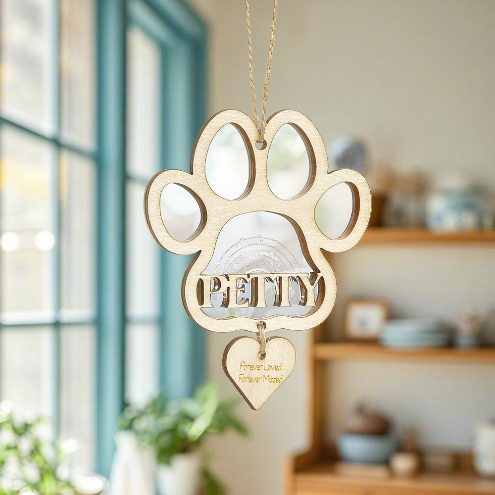 Personalized Dog Paw Pet Memorial Ornament with Name Dog Christmas Ornaments Gift for Pet Lovers- mikcustom.com