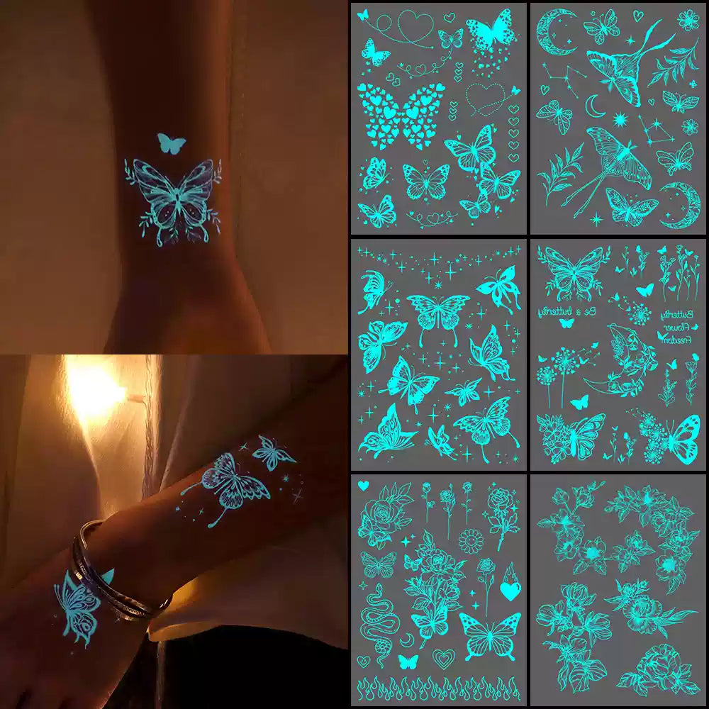 Glow in the Dark uv light Tattoo Stickers- mikcustom.com
