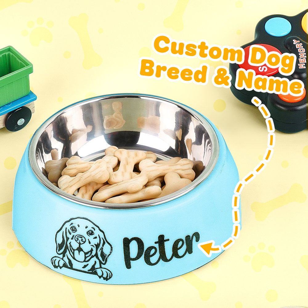 Personalized Pet Bowl Stainless Steel Dog Food Water Bowl Feeding Supplies Gift for Pet Owner- mikcustom.com