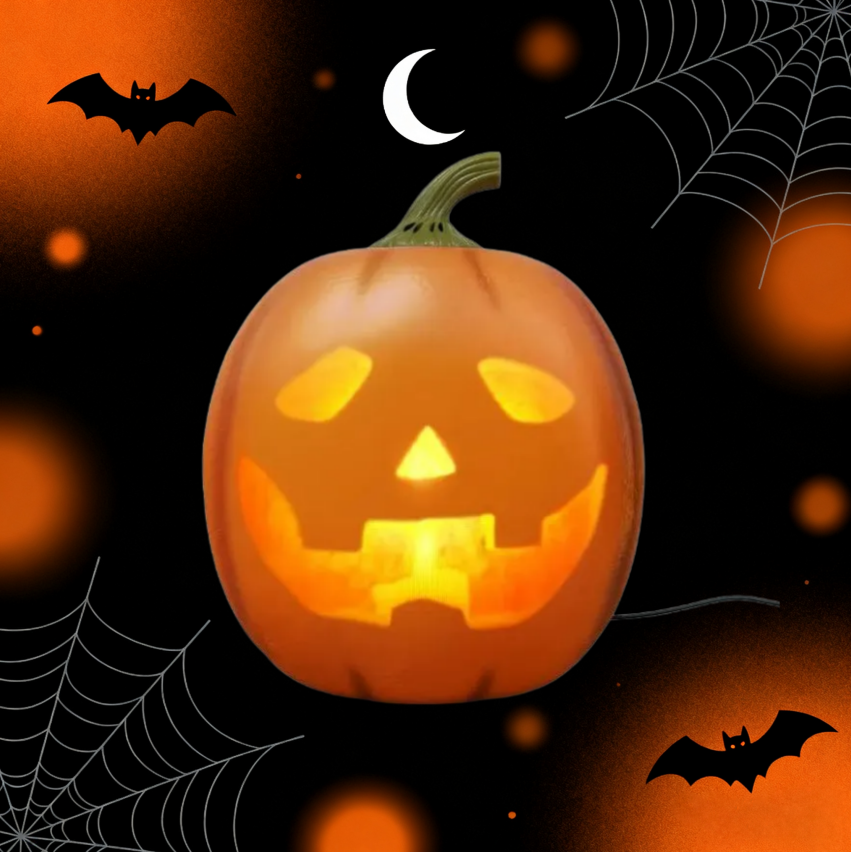 Talking And Singing Pumpkin Lantern Halloween Decoration Props Gift Projector Night Light- mikcustom.com