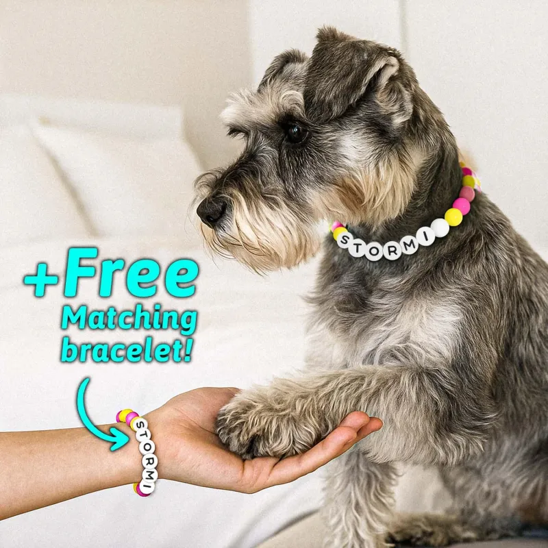 Personalized Pet Name Necklace – Comes with a Free Matching Bracelet- mikcustom.com