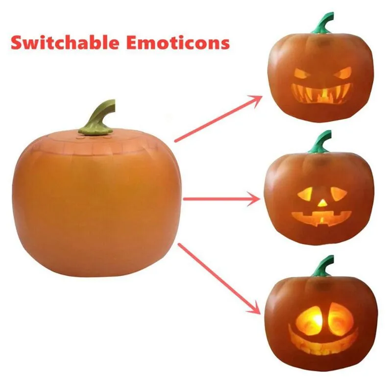 Talking And Singing Pumpkin Lantern Halloween Decoration Props Gift Projector Night Light- mikcustom.com