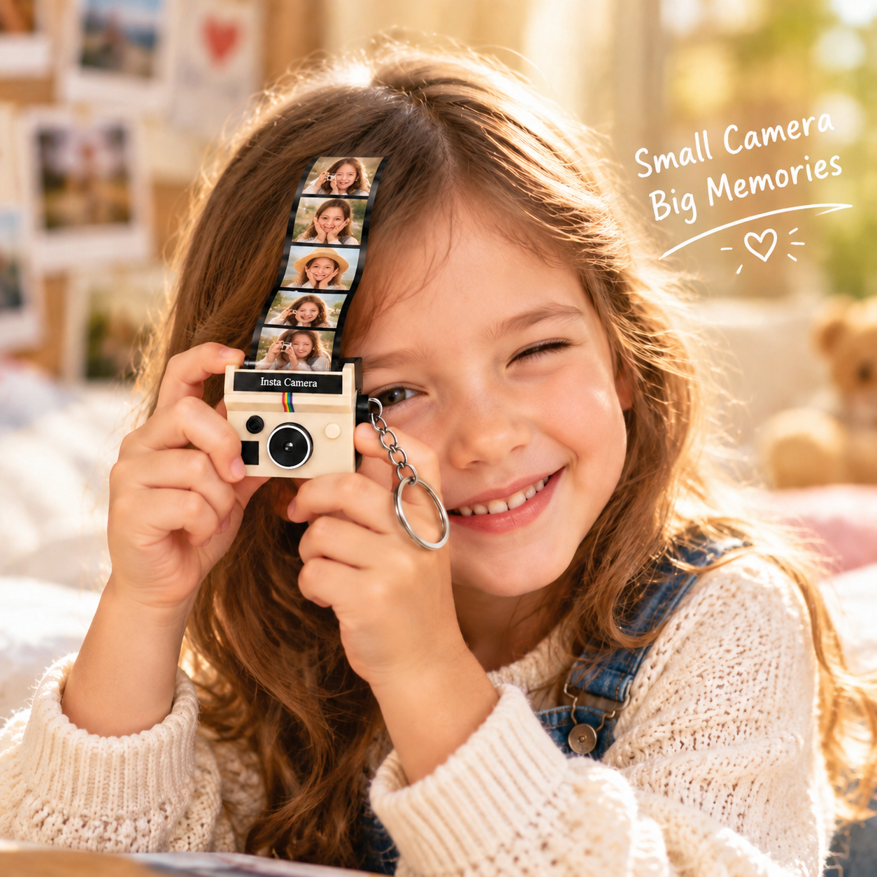 Custom Photo Camera Keychain