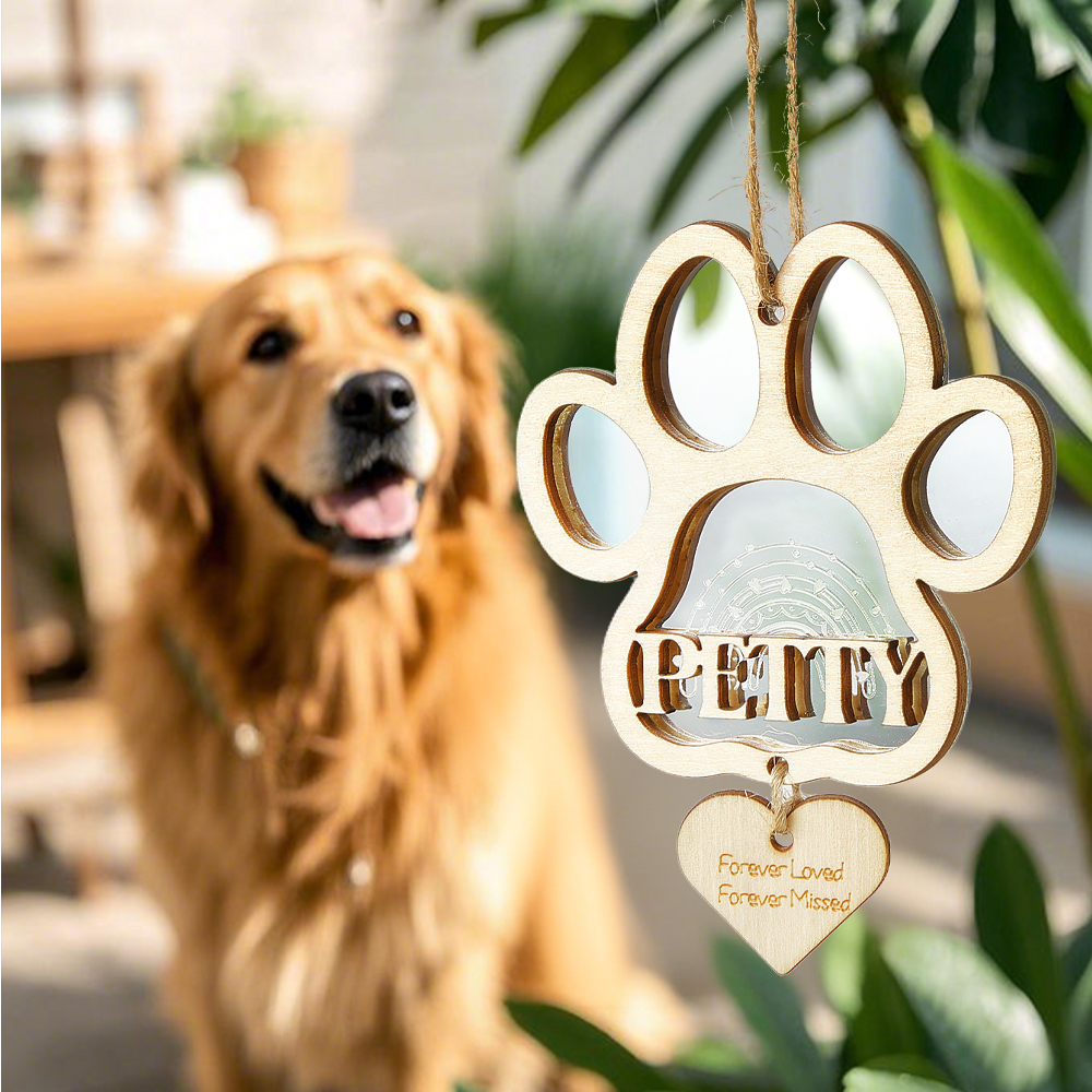 Personalized Dog Paw Pet Memorial Ornament with Name Dog Christmas Ornaments Gift for Pet Lovers- mikcustom.com