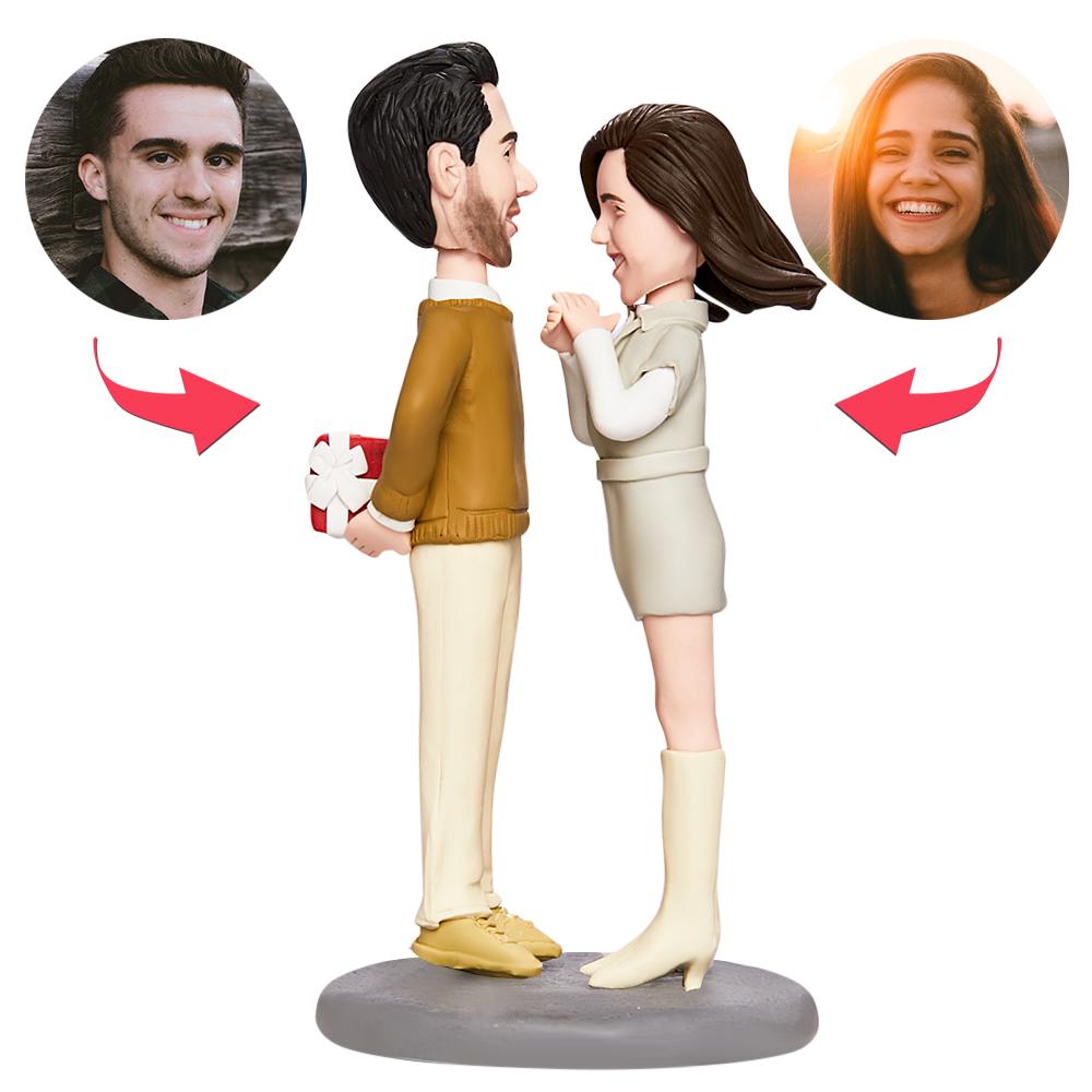 Valentines Gift Surprise for You Custom Bobblehead with Engraved Text- mikcustom.com