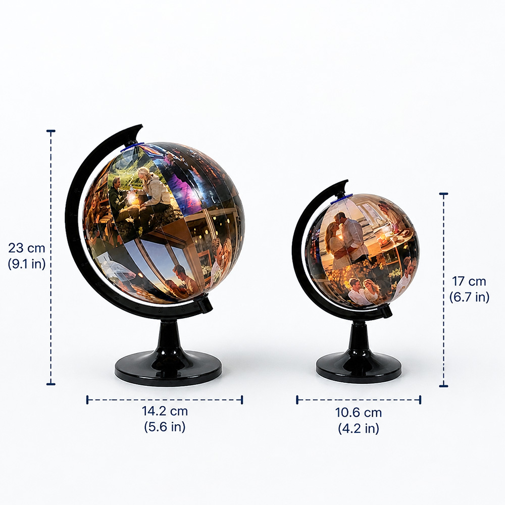 Personalized Photo Globe DIY Set, Custom Photo Memory Globe