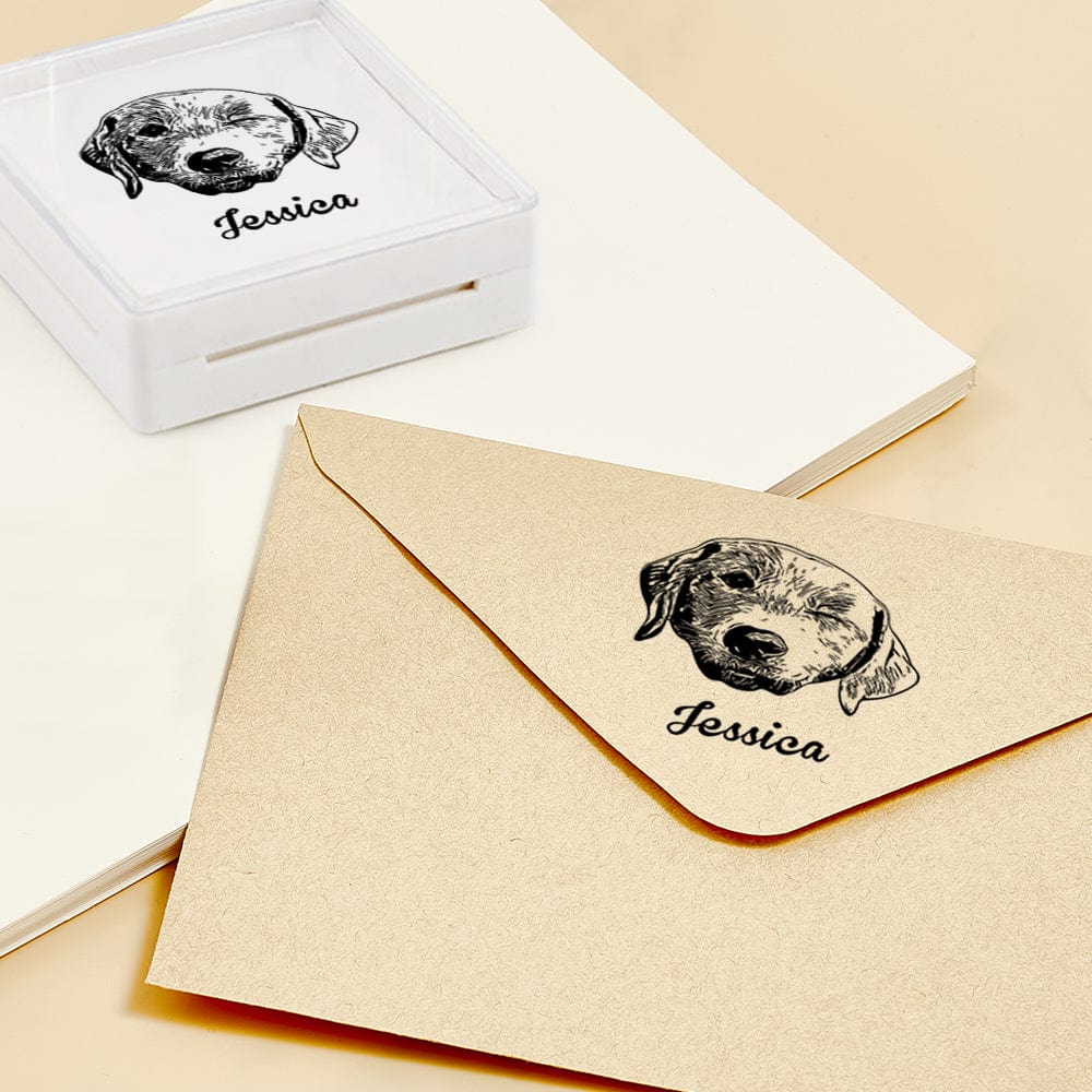 Custom Portrait Stamps Personalized Funny Pet Stamp Gift for Him and Her- mikcustom.com
