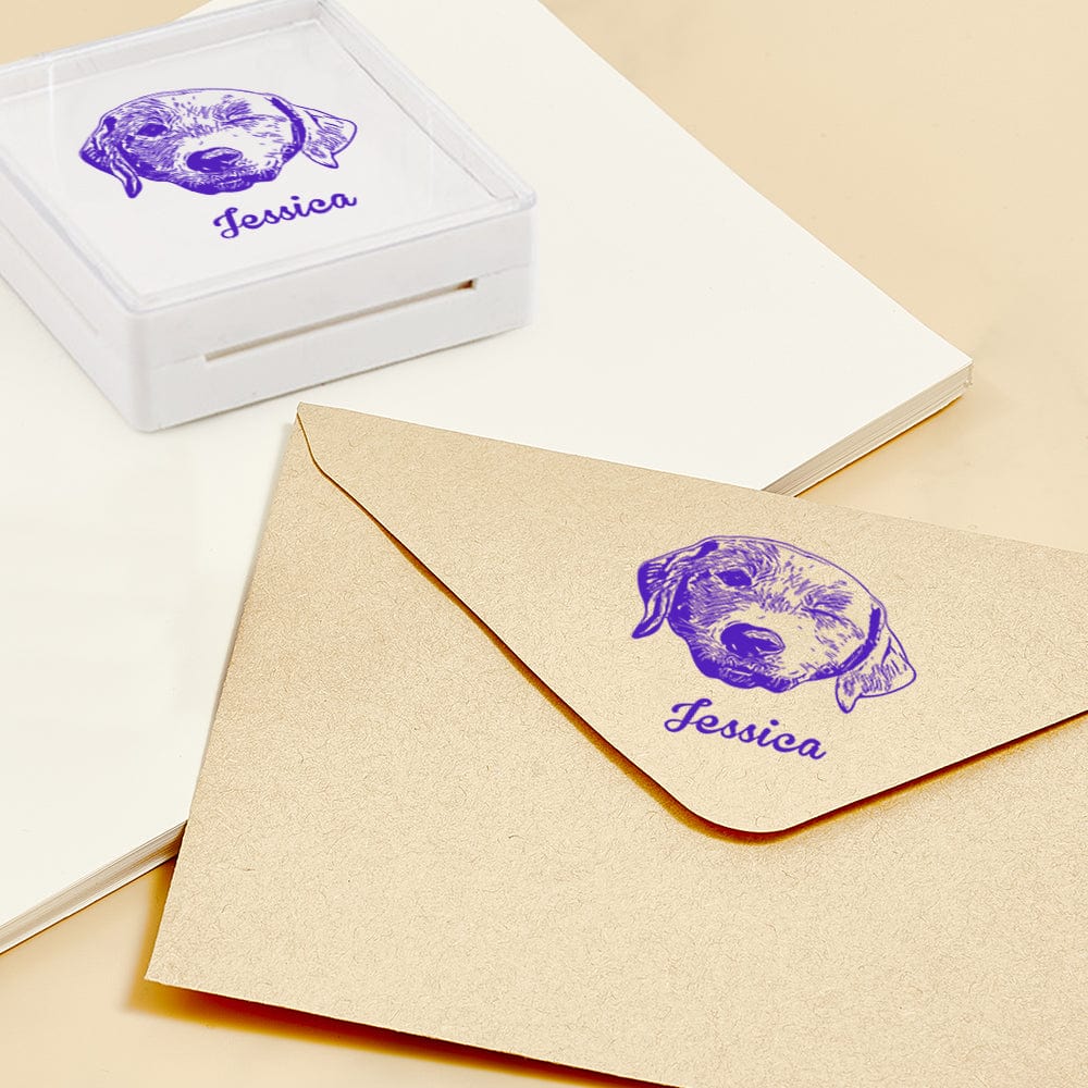 Custom Portrait Stamps Personalized Funny Pet Stamp Gift for Him and Her- mikcustom.com