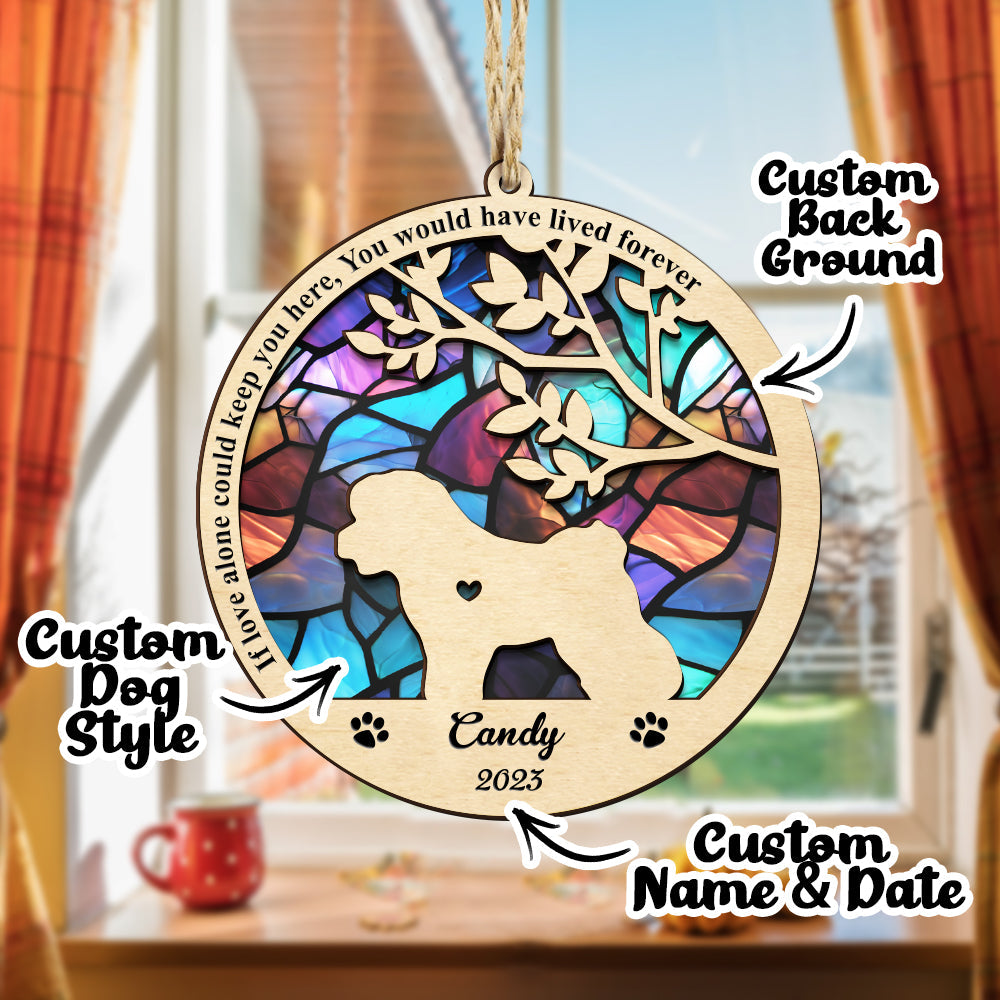 Personalized Dog Memorial Suncatcher Pet Memorial Ornament Gifts for Dog Lovers- mikcustom.com