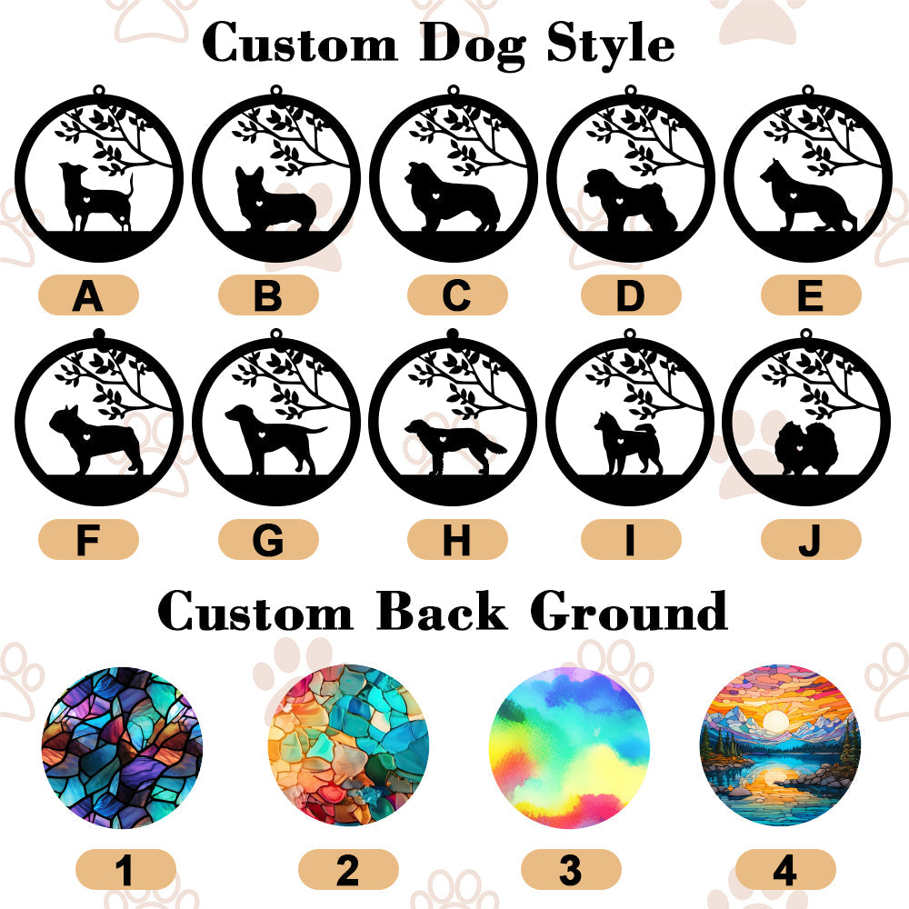 Personalized Dog Memorial Suncatcher Pet Memorial Ornament Gifts for Dog Lovers- mikcustom.com