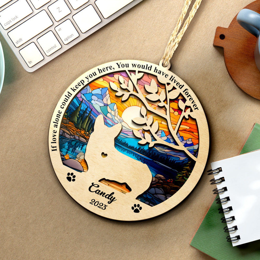 Personalized Dog Memorial Suncatcher Pet Memorial Ornament Gifts for Dog Lovers- mikcustom.com