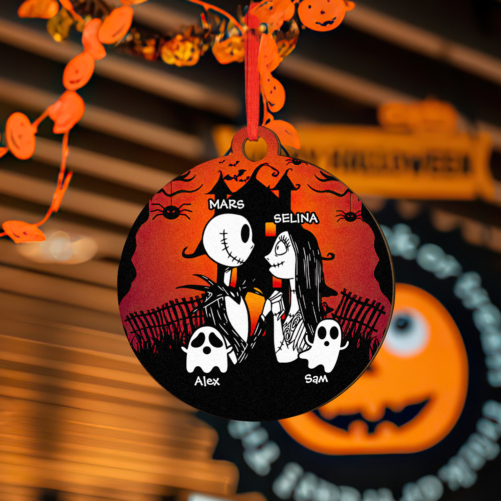 Personalized Engraved Halloween Ornament – Custom Name Single-Sided Print Gift- mikcustom.com