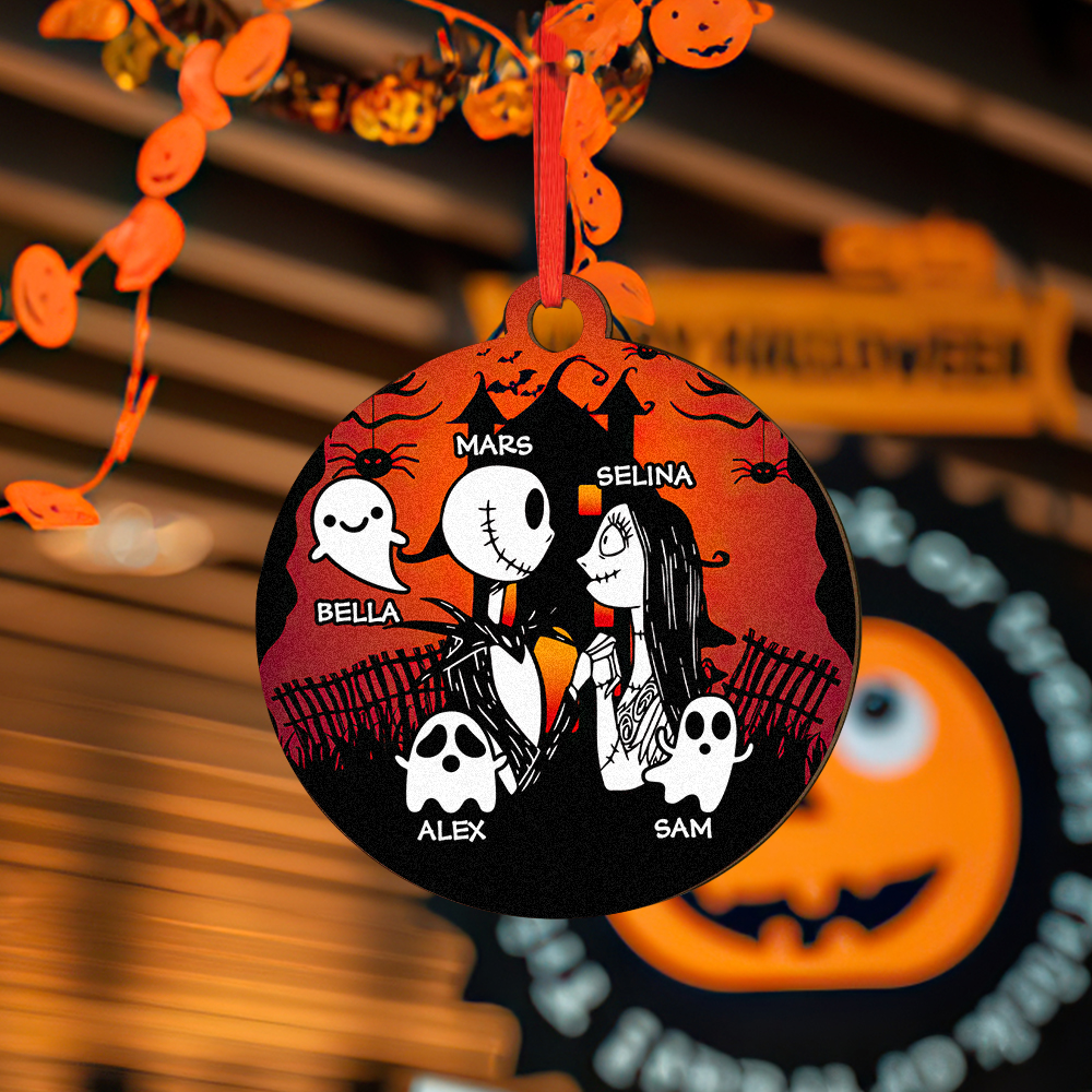 Personalized Engraved Halloween Ornament – Custom Name Single-Sided Print Gift- mikcustom.com