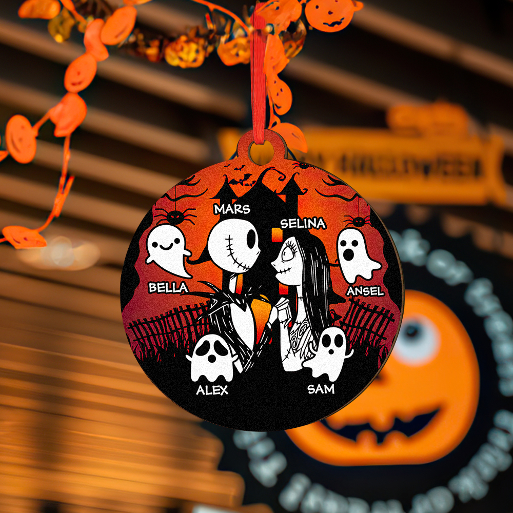 Personalized Engraved Halloween Ornament – Custom Name Single-Sided Print Gift- mikcustom.com