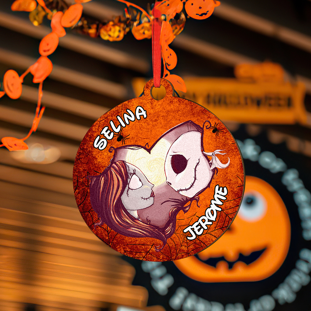 Personalized Engraved Halloween Theme Ornament – Custom Single-Sided Print Gift- mikcustom.com