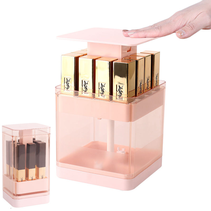 Dustproof Transparent Lipstick Organizer – Multi-Grid Makeup Storage Box for Vanity