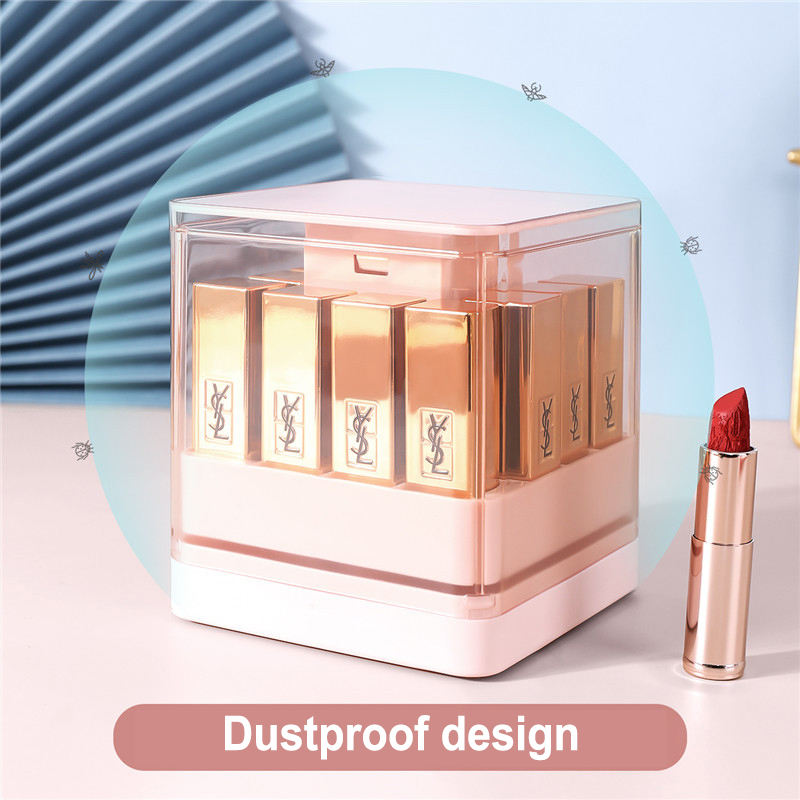 Dustproof Transparent Lipstick Organizer – Multi-Grid Makeup Storage Box for Vanity