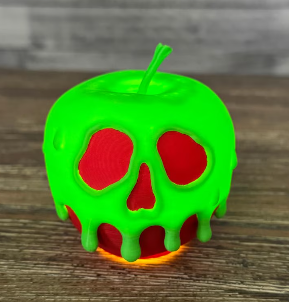 Poison Apple Light | Evil Queen Wicked Witch Decor | Halloween Costume Prop- mikcustom.com