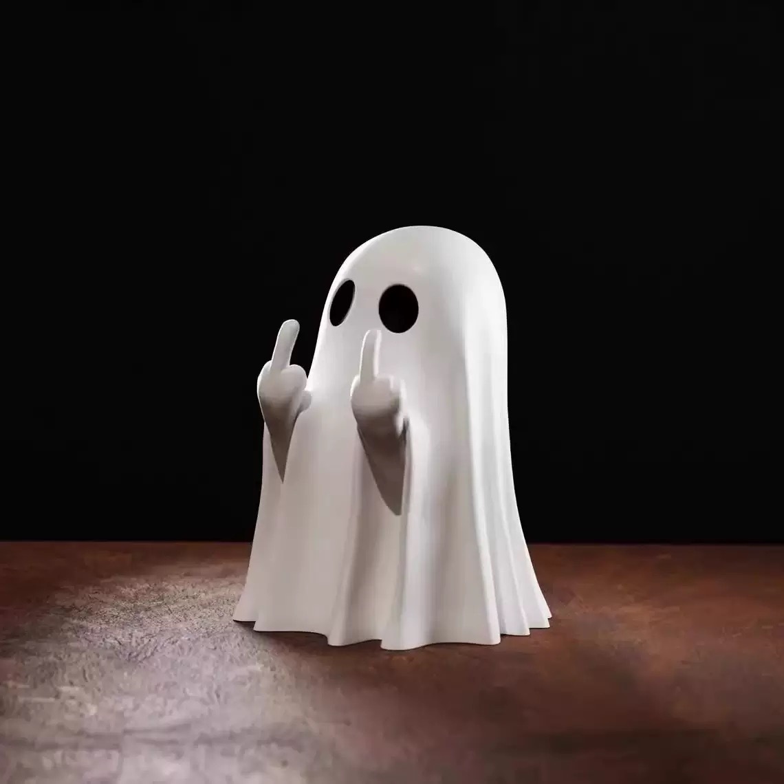 Cute Halloween Ghost – Mini Figurine for Desk, Spooky Tabletop Decoration, Trick-or-Treat Accent, Unique Fall Home Gift- mikcustom.com