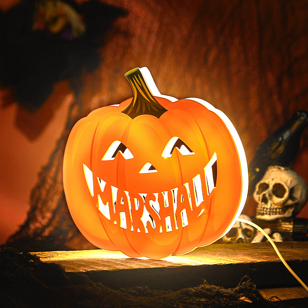 Custom Photo Personalized Name Halloween Acrylic Warm Night Light – Personalized Halloween Gift- mikcustom.com