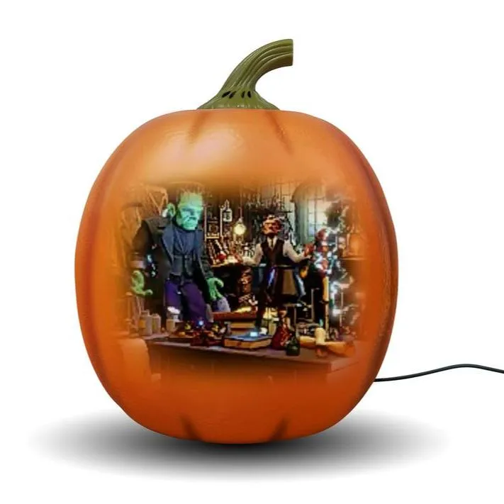Talking And Singing Pumpkin Lantern Halloween Decoration Props Gift Projector Night Light- mikcustom.com