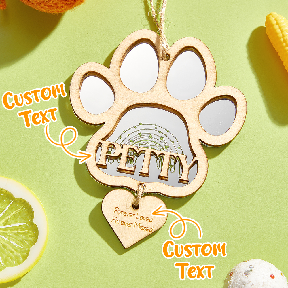 Personalized Dog Paw Pet Memorial Ornament with Name Dog Christmas Ornaments Gift for Pet Lovers- mikcustom.com