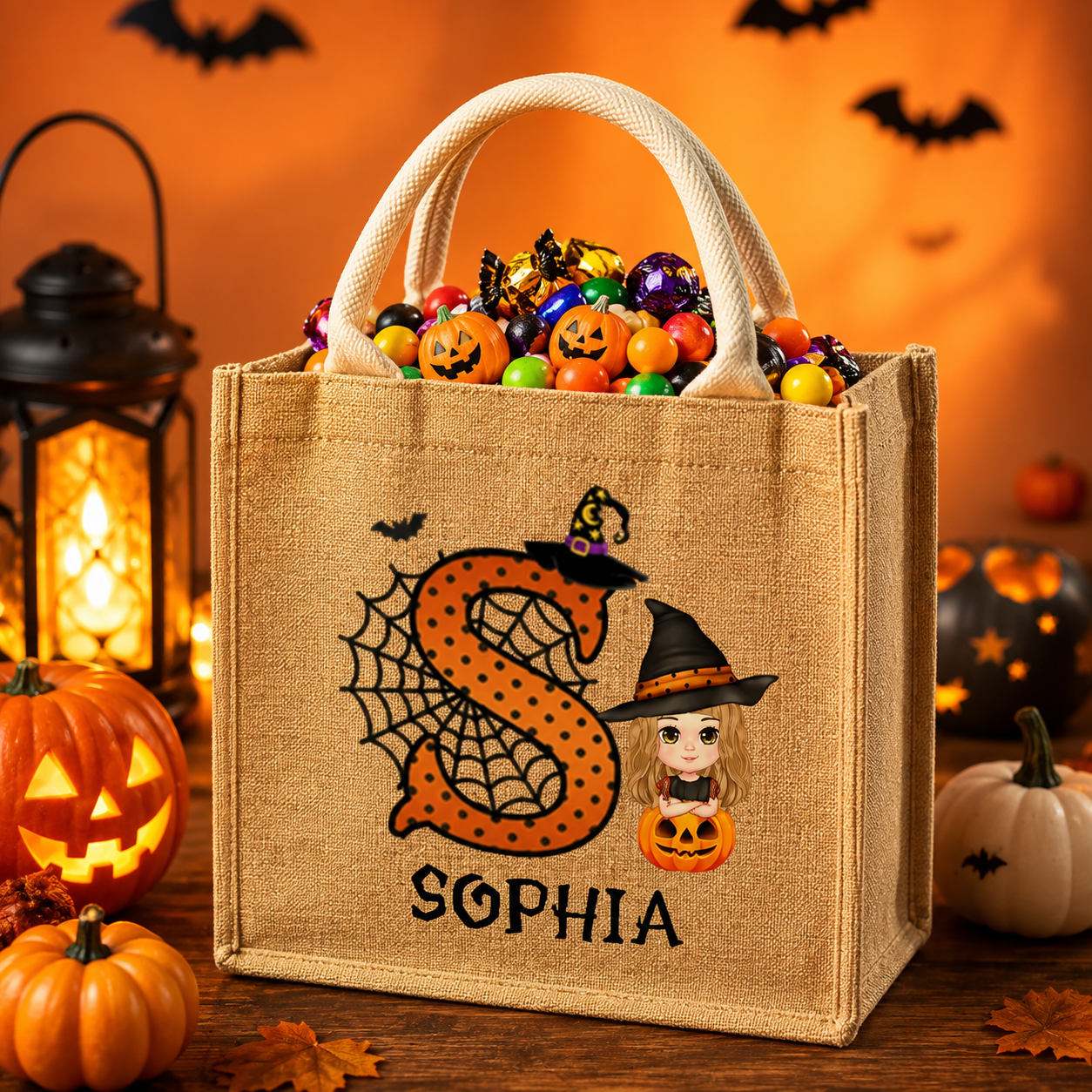 Personalized Halloween Trick-or-Treat Tote Bag for Kids