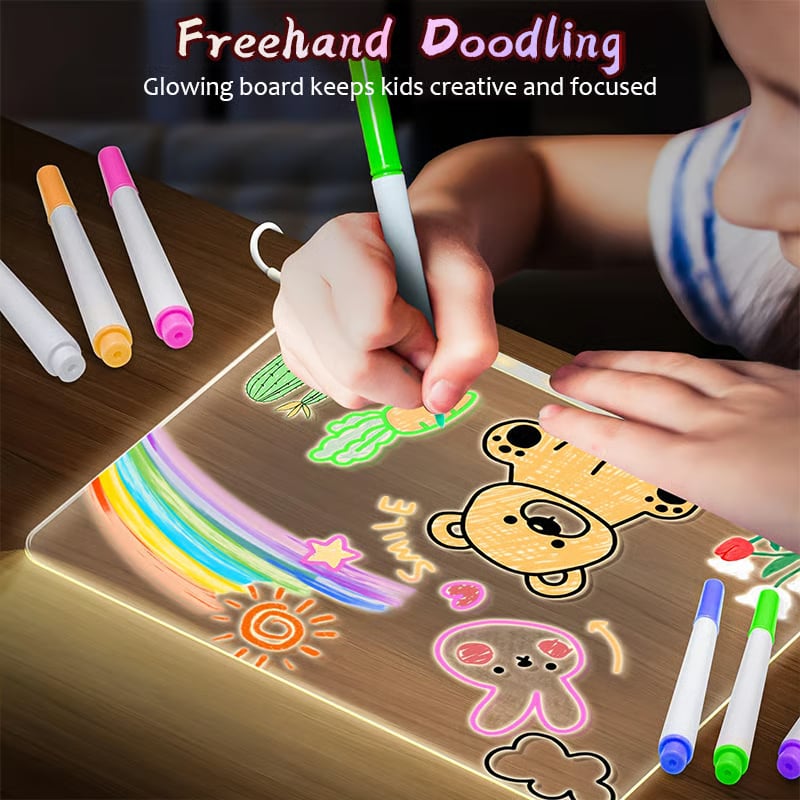 🎨 LED Note Board with Colored Pens🖌- mikcustom.com
