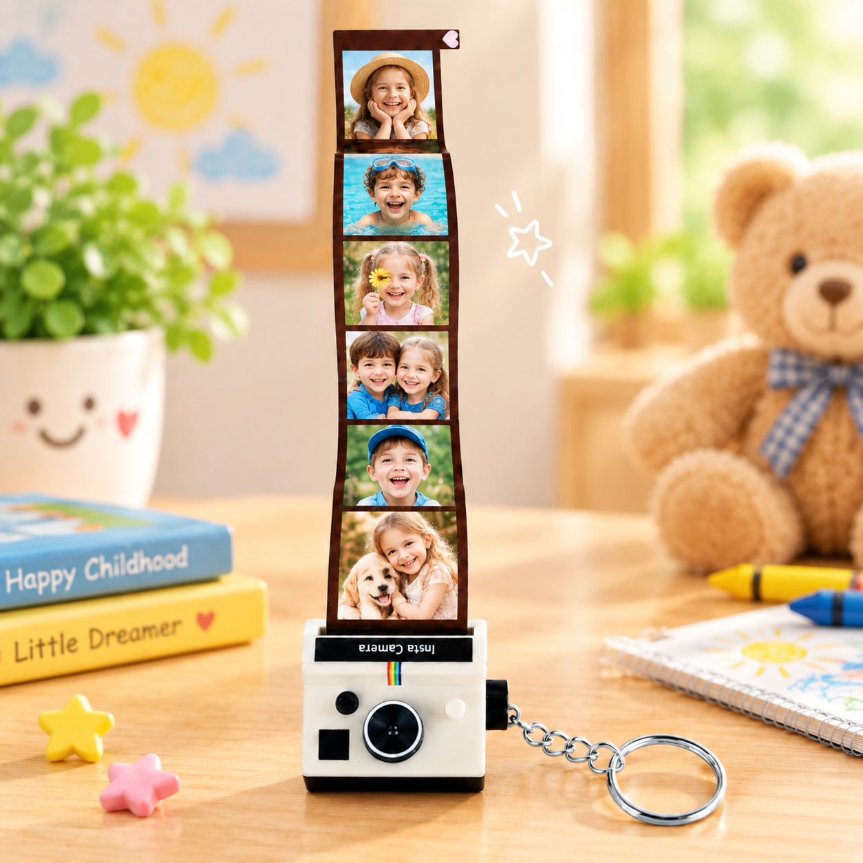 Custom Photo Camera Keychain