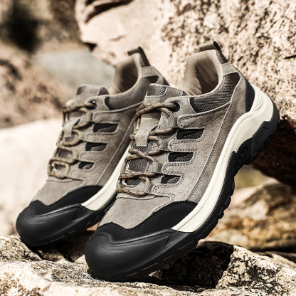 ⏰Limited Time Sale 70% OFF-Men's Orthopedic Arch Support Wide Toe Lightweight Hiking Shoes Waterproof Non-slip Scratch-Resistant Work Shoes, Ideal For Hike All Day with Comfort and Zero Fatigue