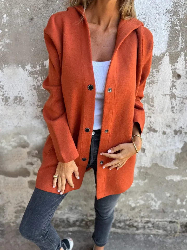 CLEARANCE SALE🔥 Casual Single Breasted Hooded Jacket