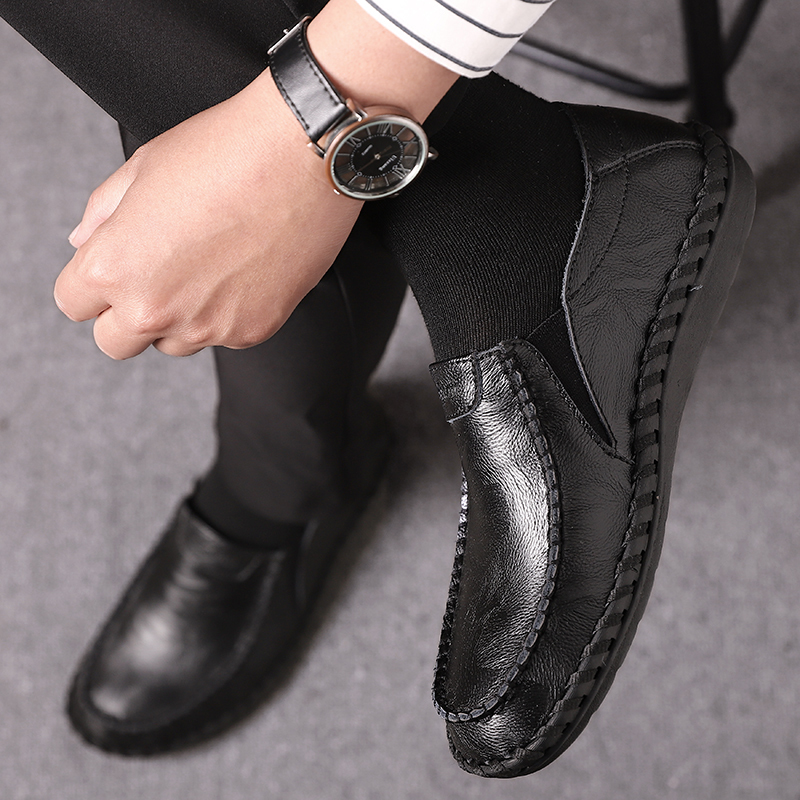 ⏰Limited Time Sale 70% OFF-Men's Orthopedic Comfort Handmade Leather Shoes - Waterproof, Slip-resistant, Puncture-resistant, Arch Support, Ankle Support, Wide Toe, Shock Absorption