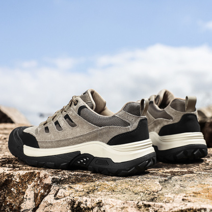 ⏰Limited Time Sale 70% OFF-Men's Orthopedic Arch Support Wide Toe Lightweight Hiking Shoes Waterproof Non-slip Scratch-Resistant Work Shoes, Ideal For Hike All Day with Comfort and Zero Fatigue