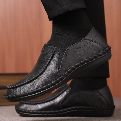 ⏰Limited Time Sale 70% OFF-Men's Orthopedic Comfort Handmade Leather Shoes - Waterproof, Slip-resistant, Puncture-resistant, Arch Support, Ankle Support, Wide Toe, Shock Absorption