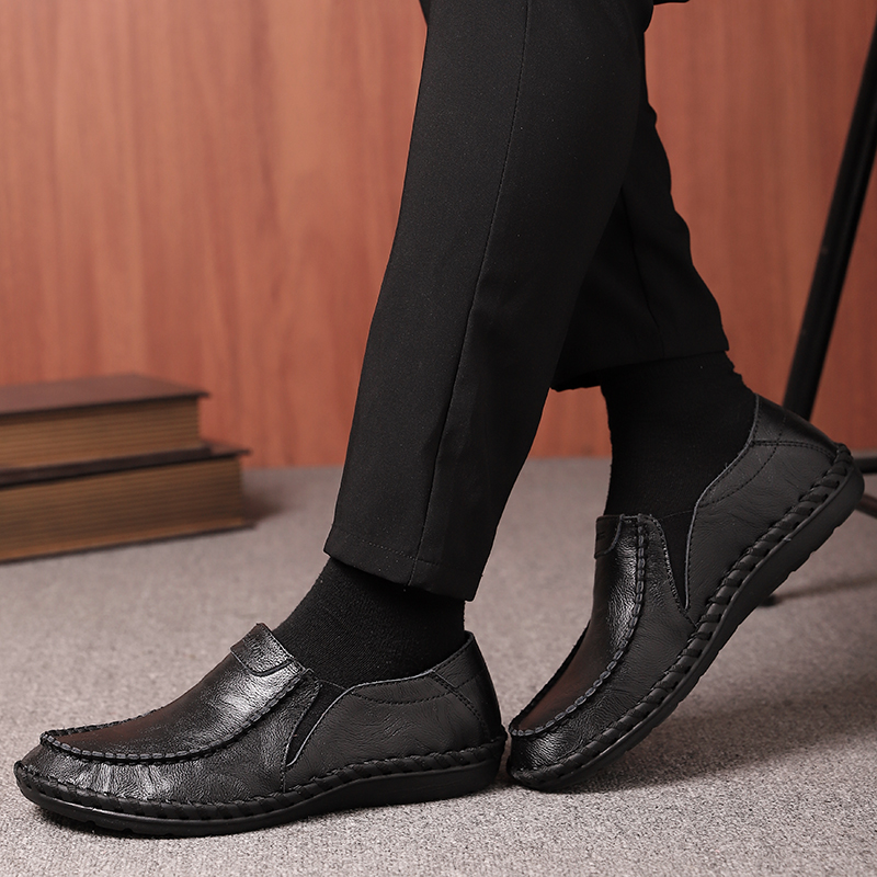 ⏰Limited Time Sale 70% OFF-Men's Orthopedic Comfort Handmade Leather Shoes - Waterproof, Slip-resistant, Puncture-resistant, Arch Support, Ankle Support, Wide Toe, Shock Absorption