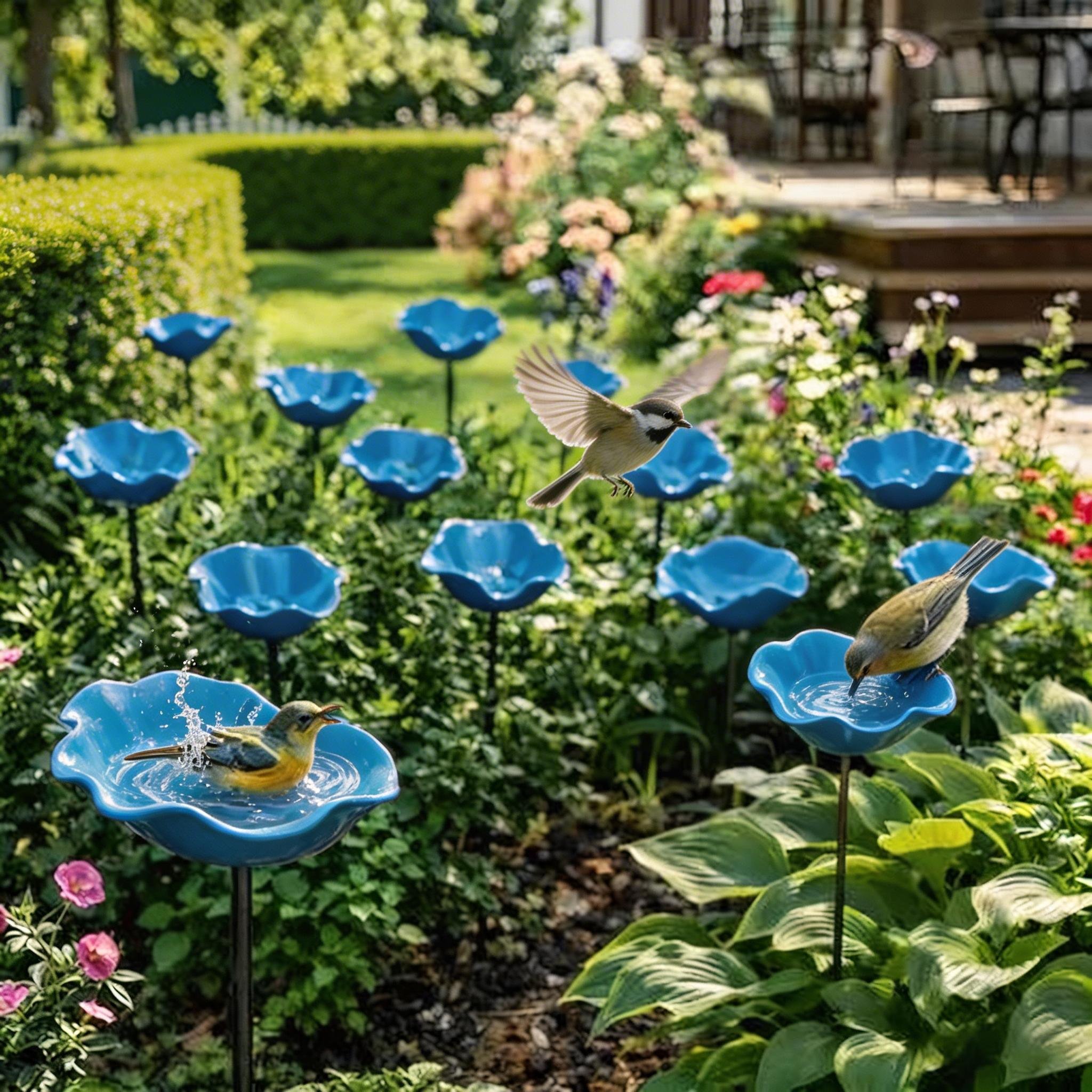 🌸 Everlasting Garden Blooms - Handmade Metal Flower Garden Stake🐦