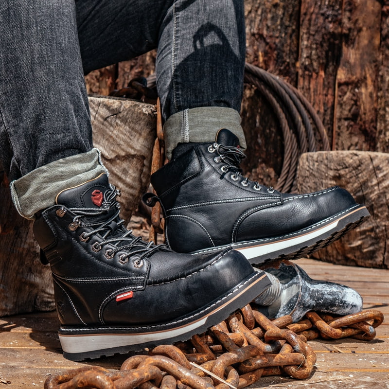 SUREWAY 6” Men's Heavy Duty Steel Toe Work Boots,EH Safety Industrial Construction Shoes