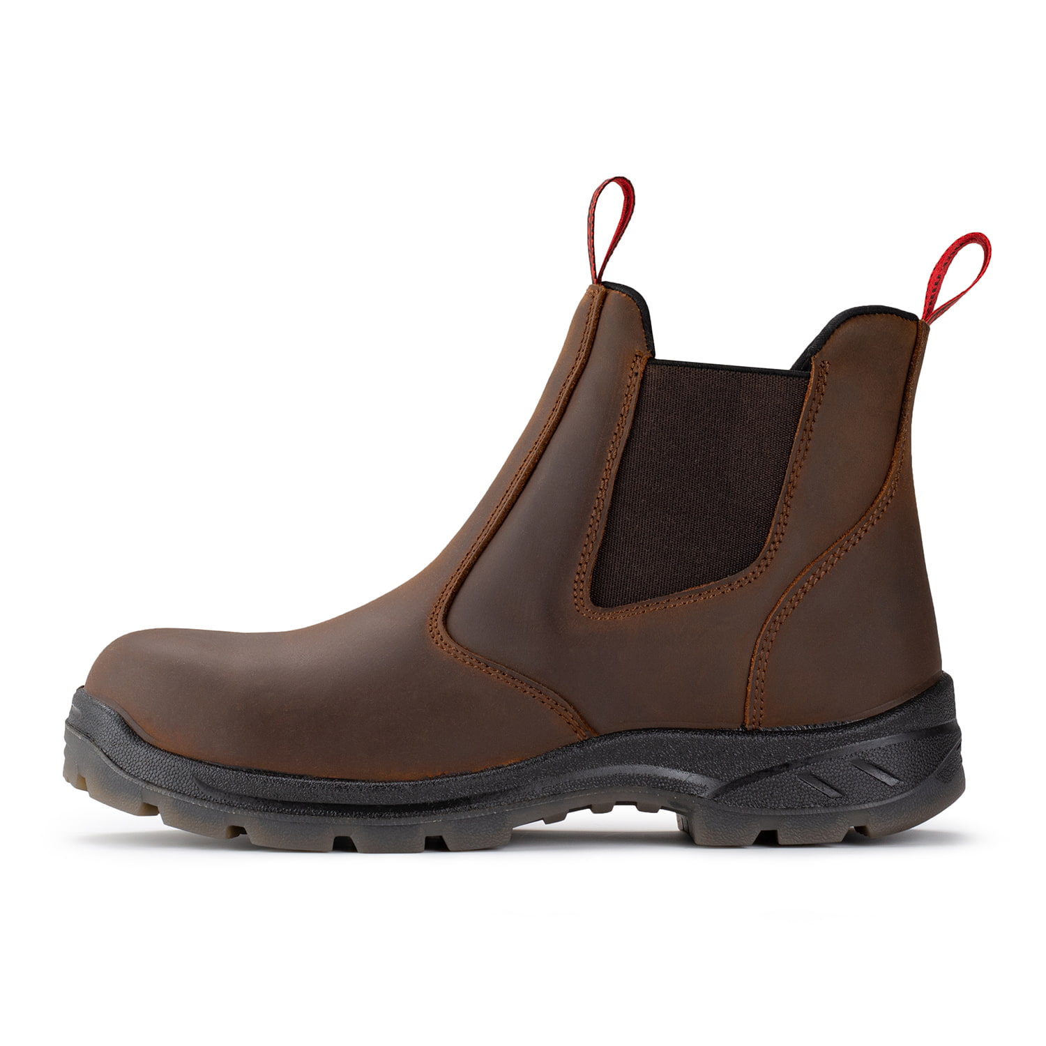 SUREWAY Men's Slip-On Work Boots,Fire Station Mechanic Chelsea Work Boots, Industrial Construction Shoes 