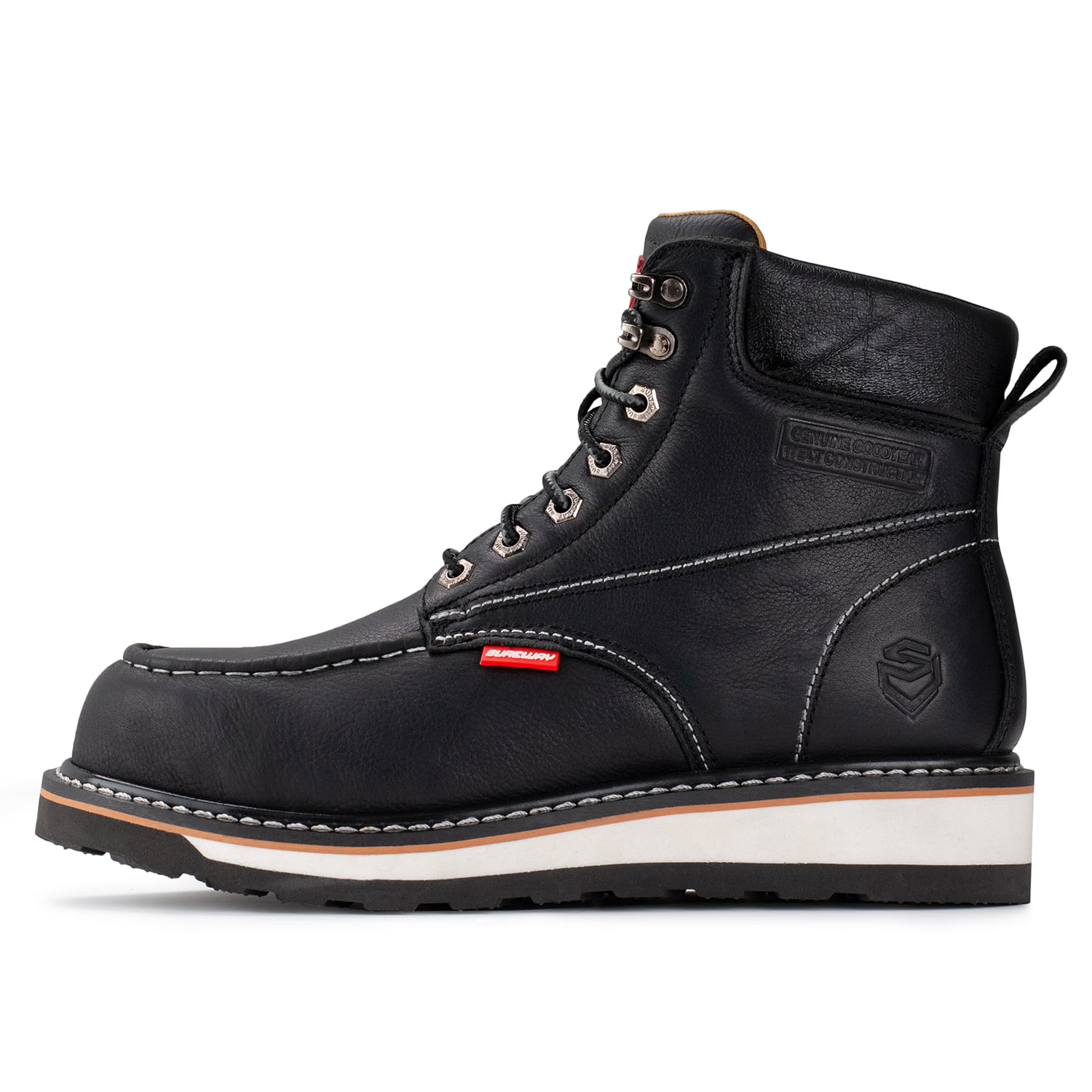 SUREWAY 6” Men's Heavy Duty Steel Toe Work Boots,EH Safety Industrial Construction Shoes