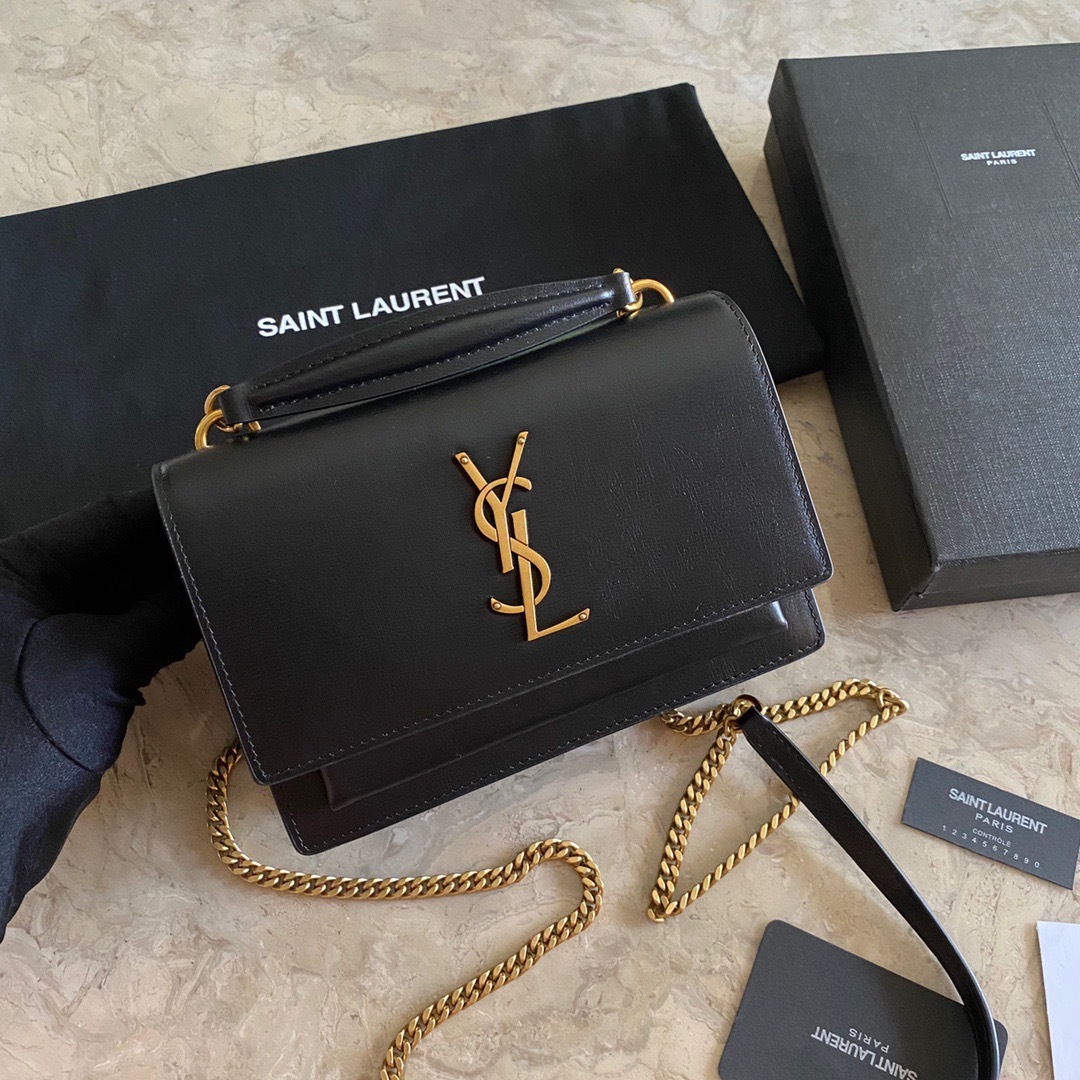 YSL SUNSET SMALL IN SMOOTH LEATHER
