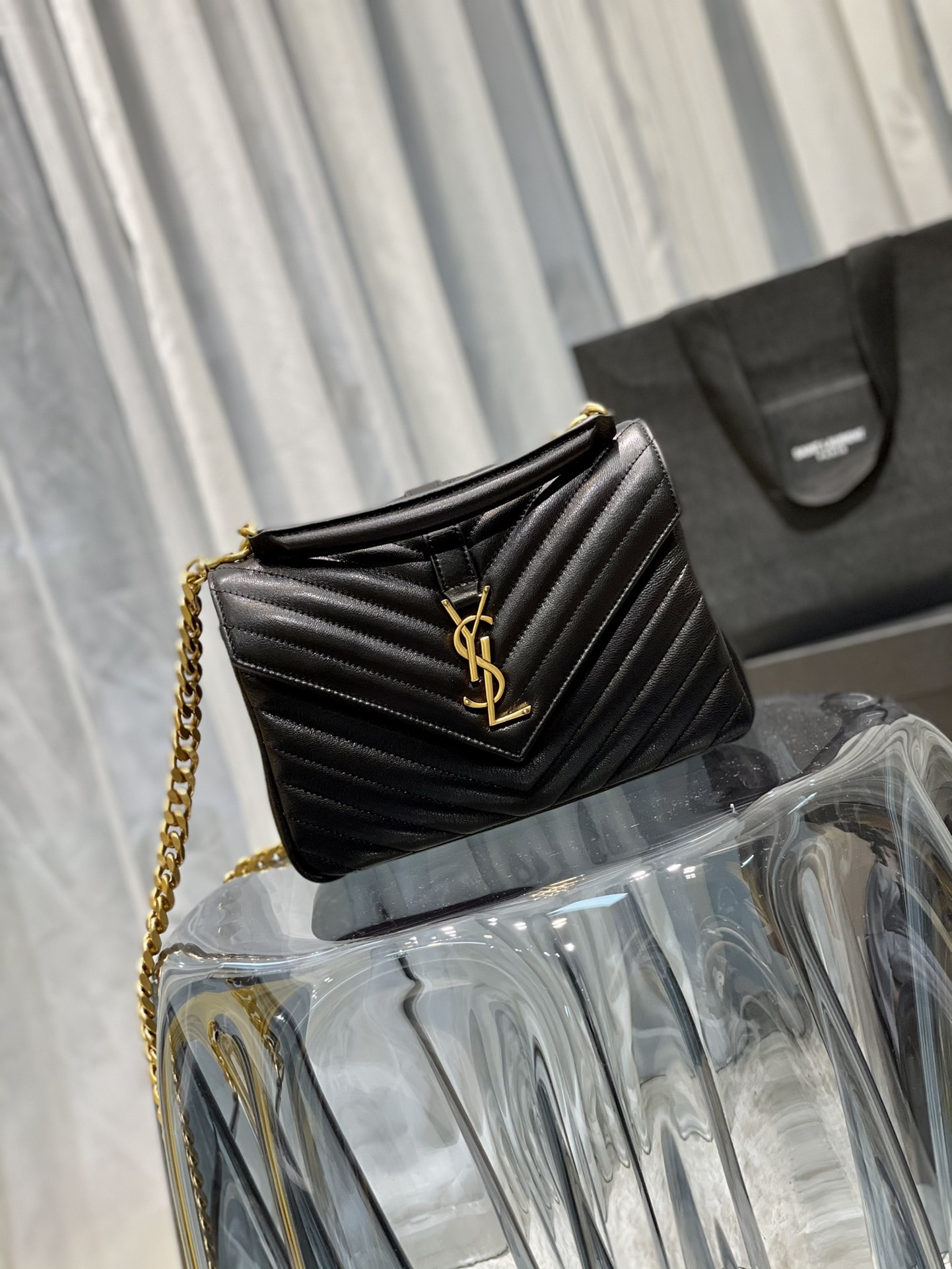 YSL COLLEGE MEDIUM IN QUILTED LEATHER