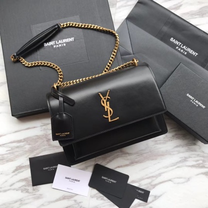 YSL SUNSET MEDIUM CHAIN BAG IN SMOOTH LEATHER