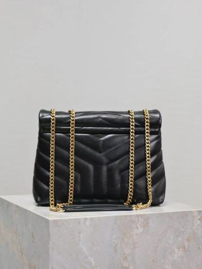 YSL LOULOU SMALL CHAIN BAG IN QUILTED "Y" LEATHER
