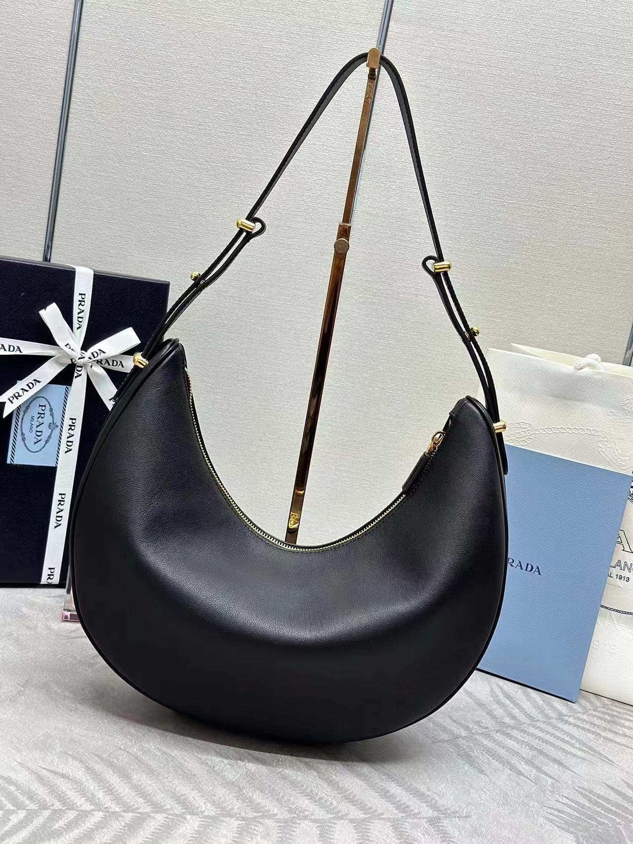 Prada Arqué large leather shoulder bag