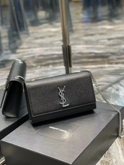 YSL KATE MEDIUM IN GRAIN DE POUDRE EMBOSSED LEATHER