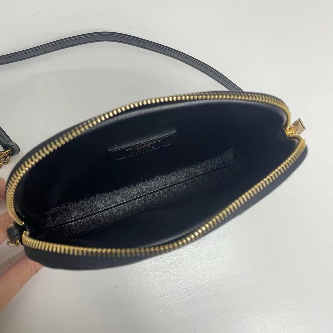 YSL GABY ZIPPED POUCH IN QUILTED LAMBSKIN