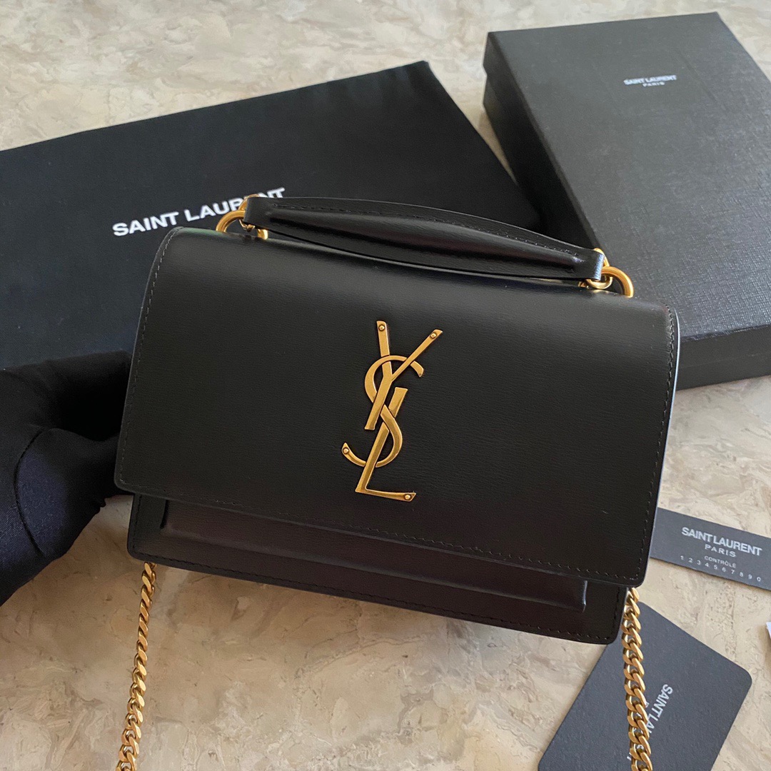 YSL SUNSET SMALL IN SMOOTH LEATHER