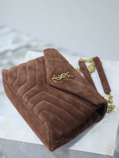 YSL LOULOU SMALL IN QUILTED SUEDE