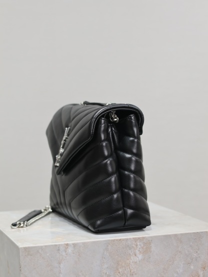 YSL LOULOU SMALL CHAIN BAG IN QUILTED "Y" LEATHER