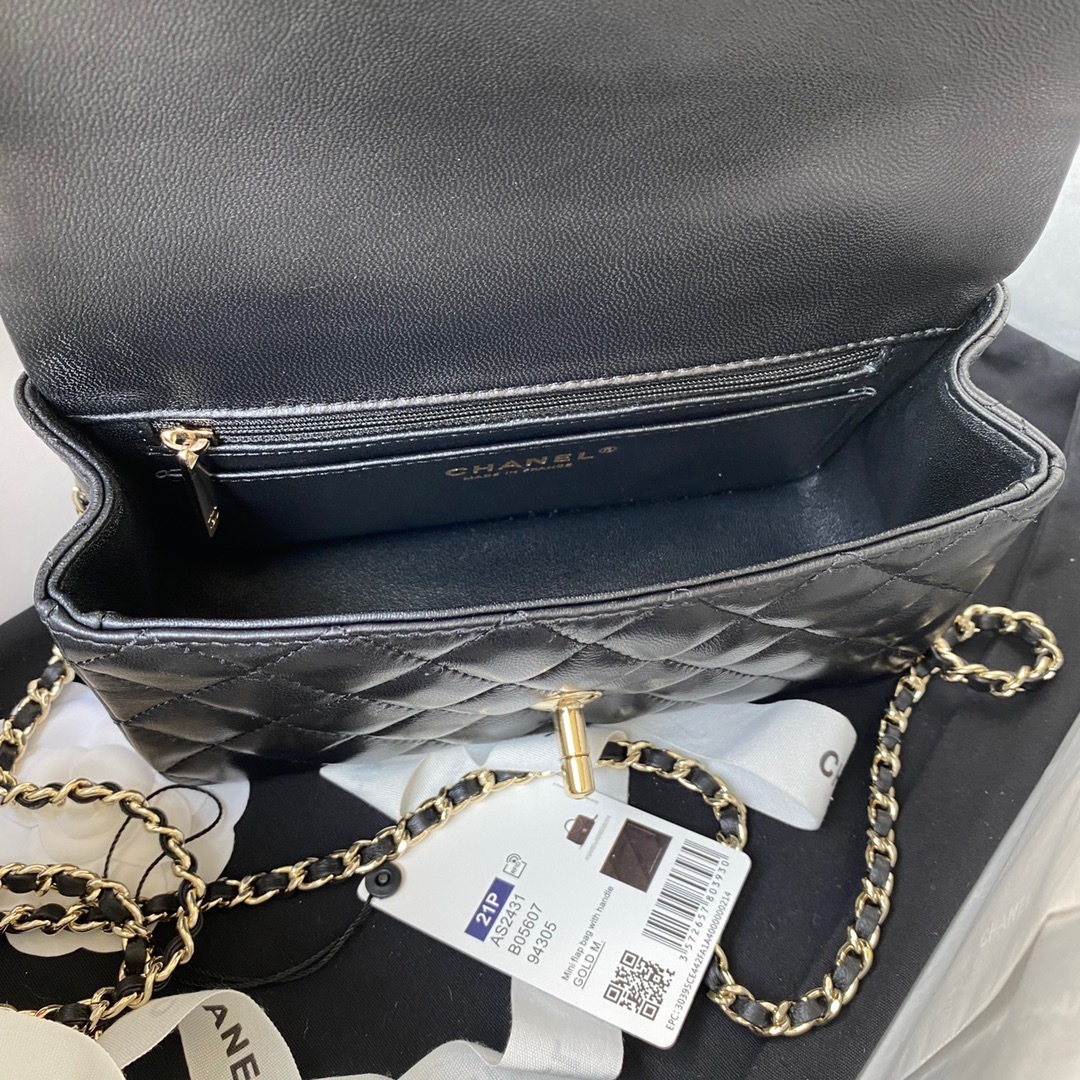 Chanel flap bag with handle